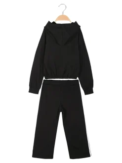 Solada Completo tuta 2 pezzi da bambina con cappuccio e zip intera