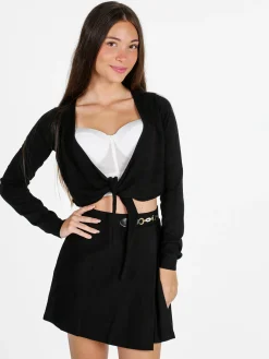 Solada Coprispalle scaldacuore donna in maglia - nero