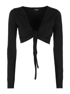 Solada Coprispalle scaldacuore donna in maglia - nero