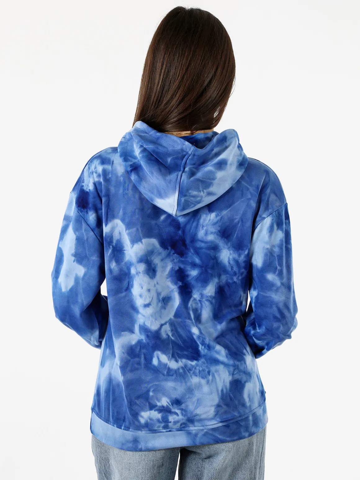 Solada Felpa colorata da donna oversize con cappuccio - blu
