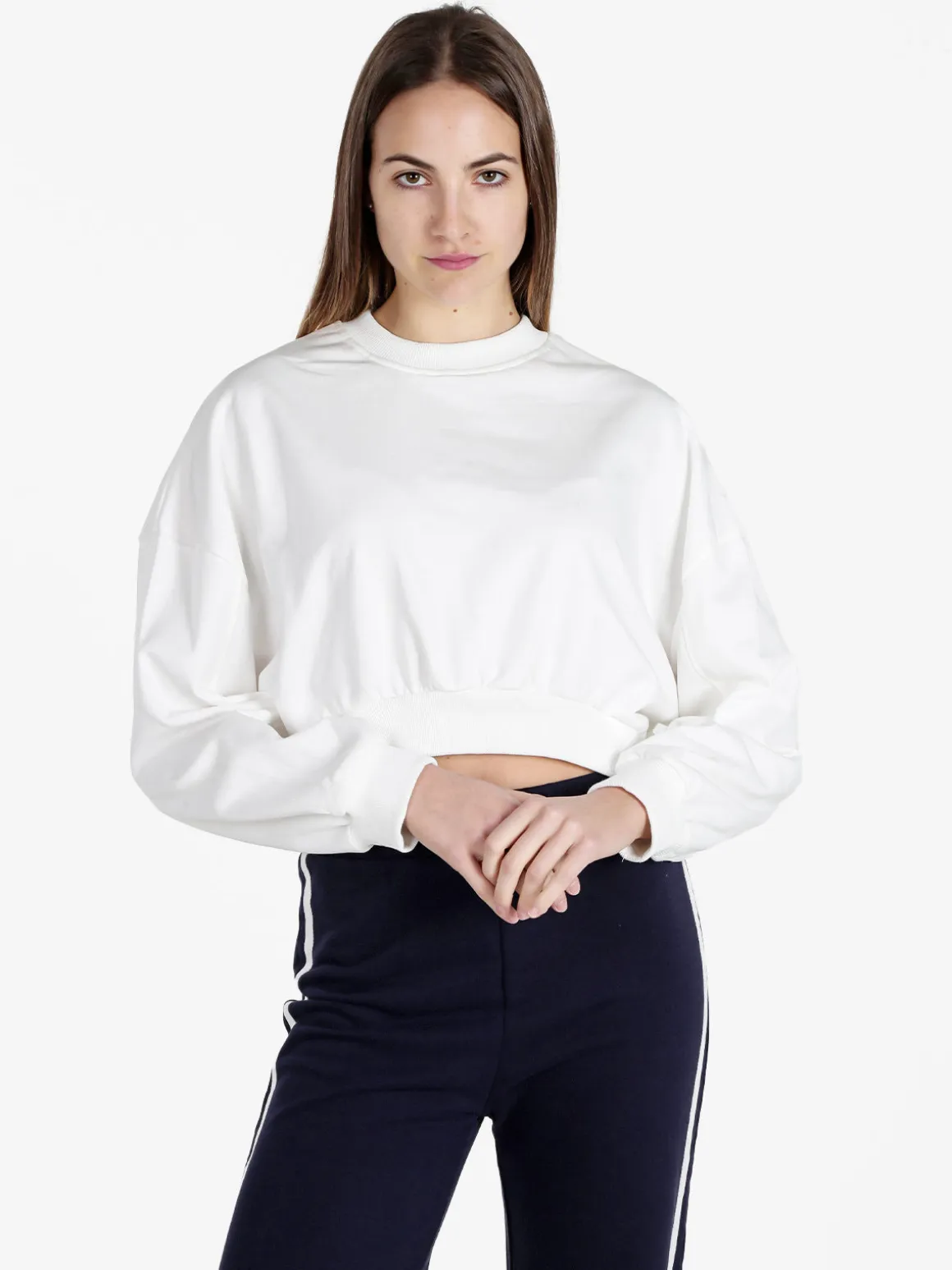 Solada Felpa cropped da donna oversize