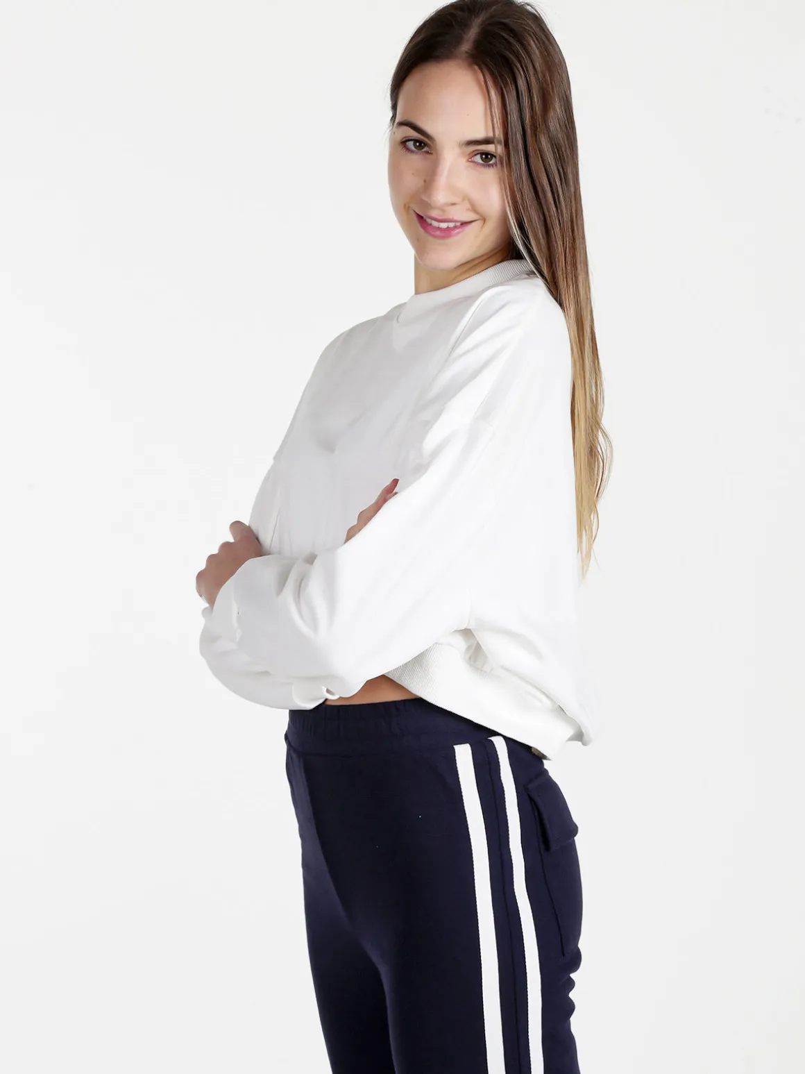 Solada Felpa cropped da donna oversize