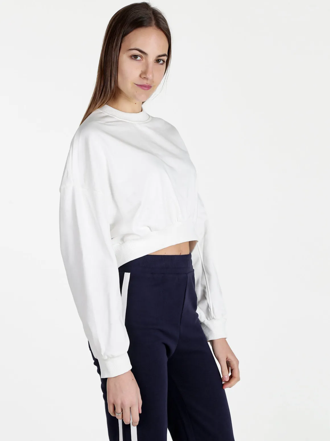 Solada Felpa cropped da donna oversize