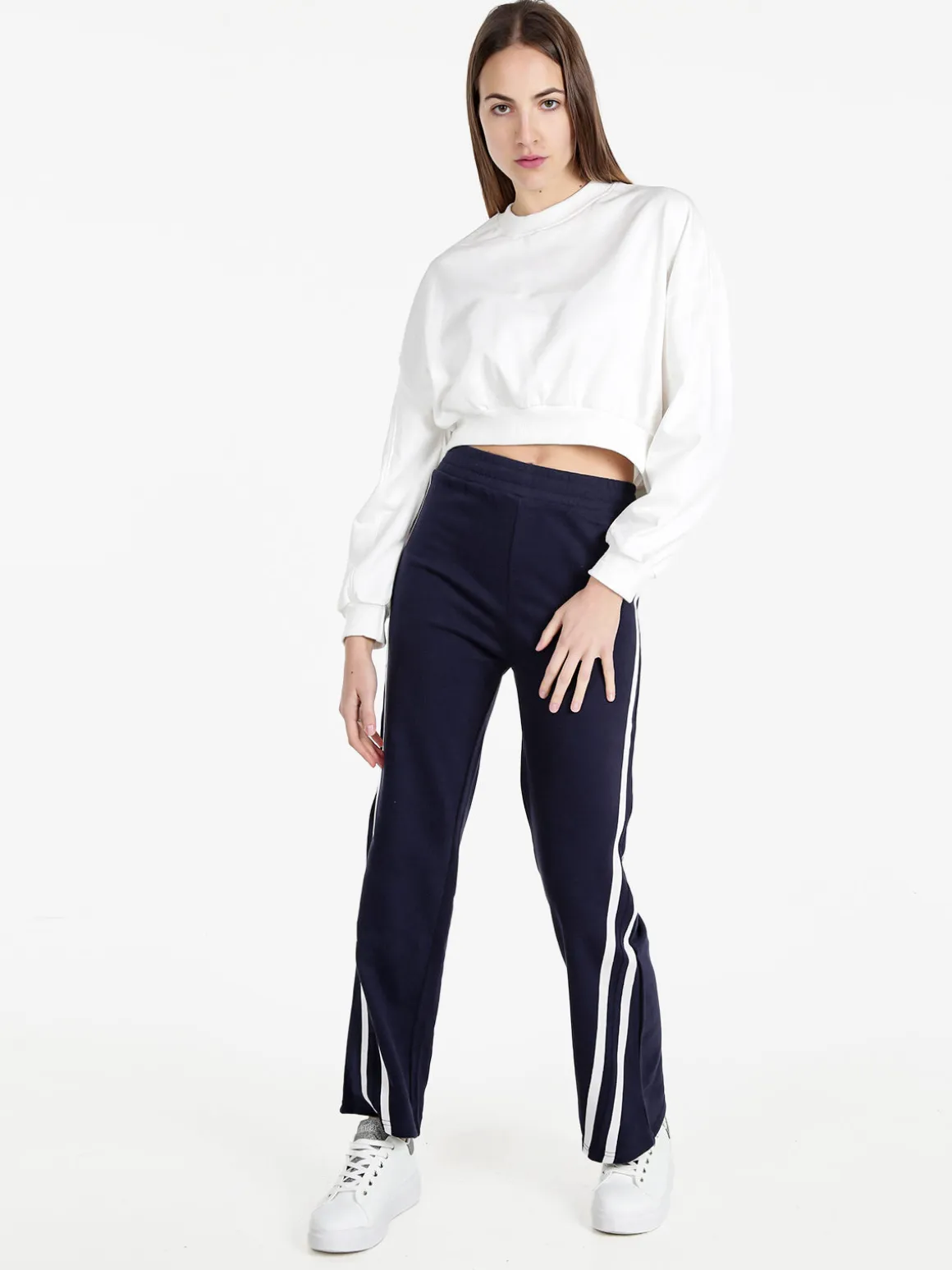 Solada Felpa cropped da donna oversize