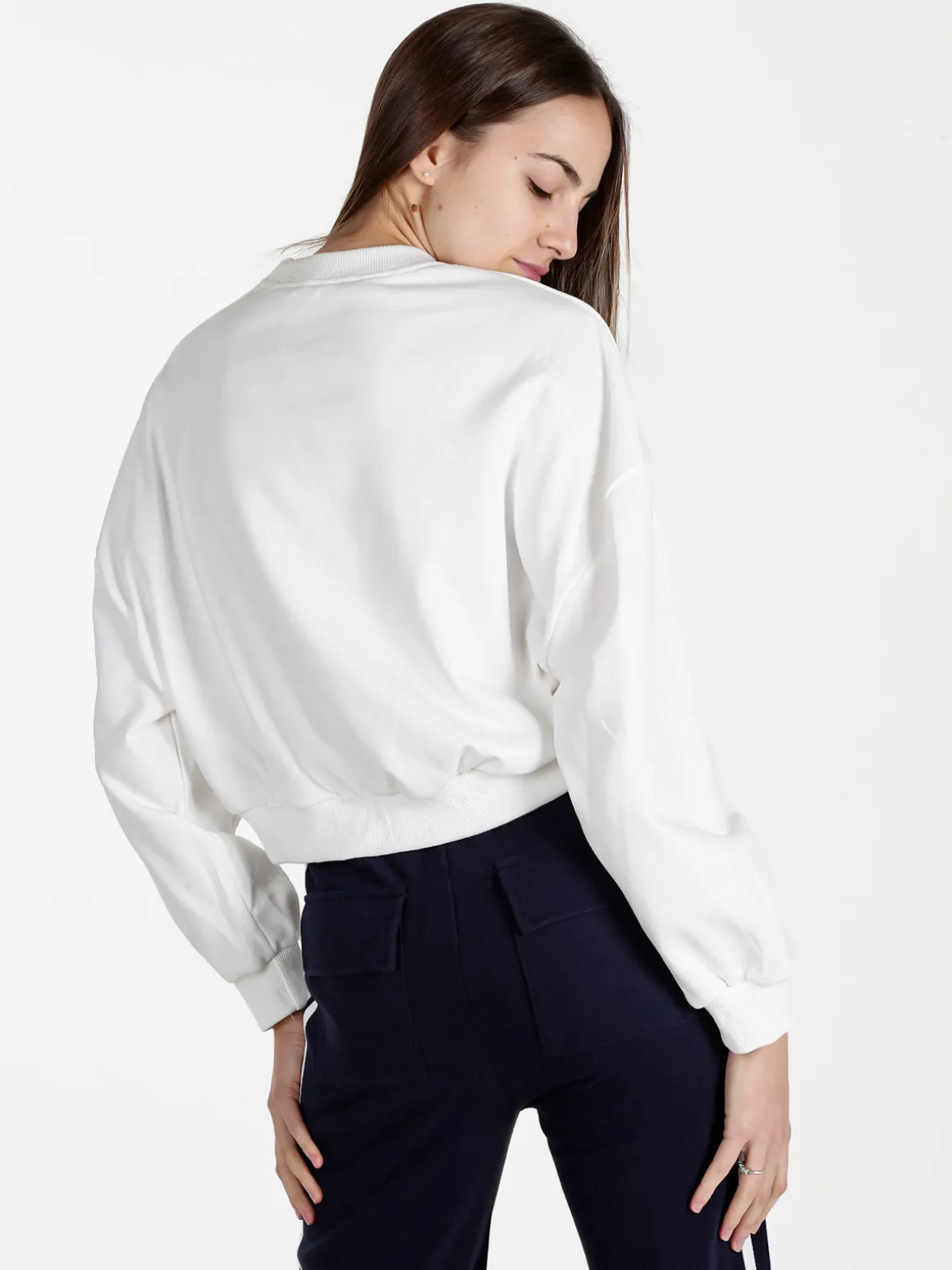 Solada Felpa cropped da donna oversize
