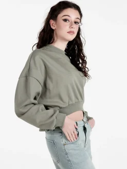 Solada Felpa cropped da donna oversize