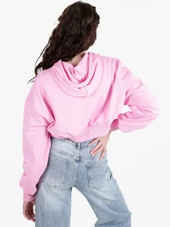 Solada Felpa cropped da donna con cappuccio