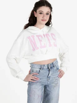 Solada Felpa cropped da donna con cappuccio