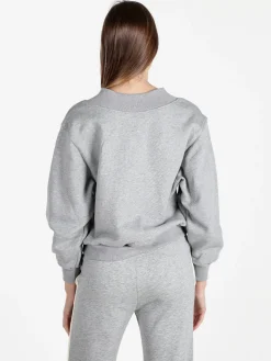Solada Felpa cropped da donna con scollo a V