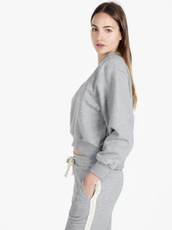 Solada Felpa cropped da donna con scollo a V