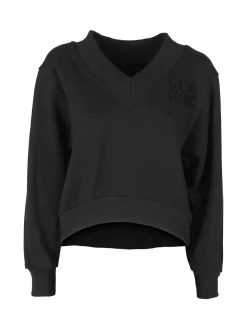 Solada Felpa cropped da donna con scollo a V