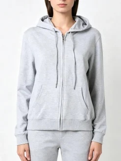 Solada Felpa da donna con cappuccio e zip intera - grigio