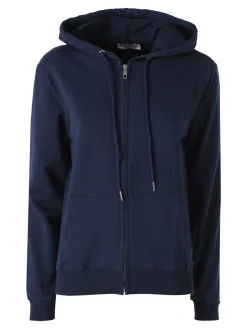 Solada Felpa da donna con cappuccio e zip intera - blu scuro