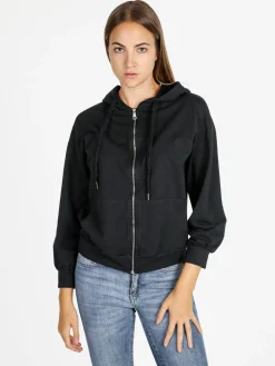 Solada Felpa donna con cappuccio e zip - nero