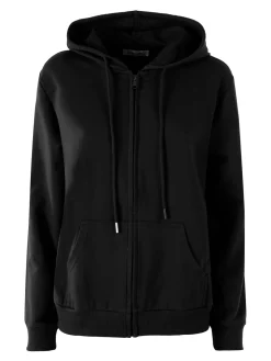 Solada Felpa donna con cappuccio e zip - nero