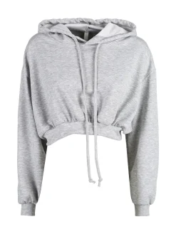 Solada Felpa donna cropped oversize con cappuccio
