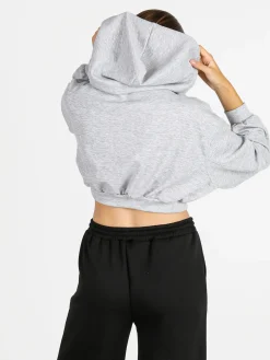Solada Felpa donna cropped oversize con cappuccio