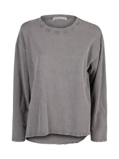 Solada Felpa donna leggera oversize girocollo - taupe