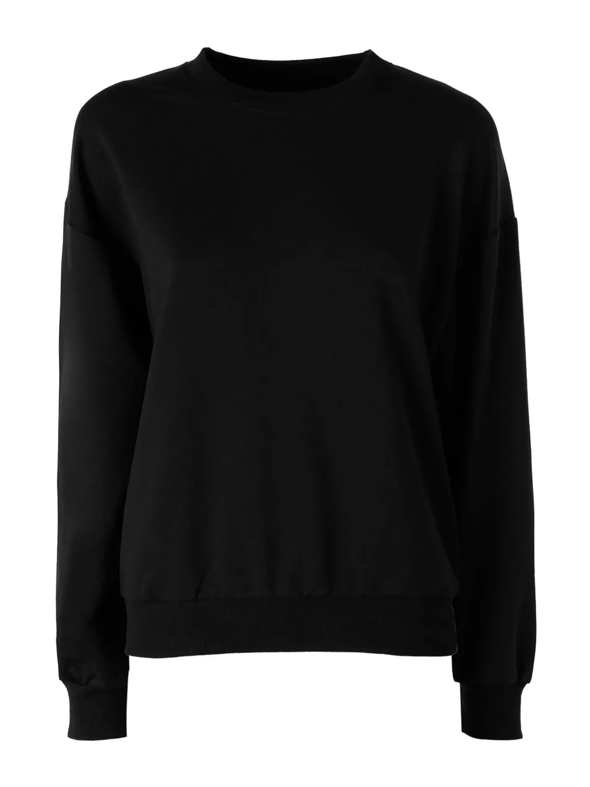 Solada Felpa girocollo da donna in cotone - nero