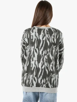 Solada Felpa oversize da donna con stampe - azzurro