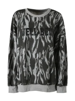 Solada Felpa oversize da donna con stampe - grigio