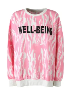 Solada Felpa oversize da donna con stampe - rosa