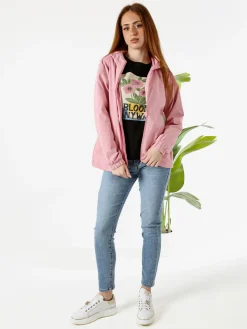 Solada Giacca a vento da donna con cappuccio - rosa