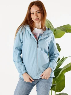 Solada Giacca a vento da donna con cappuccio - azzurro