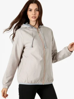 Solada Giacca a vento da donna con cappuccio e zip - beige