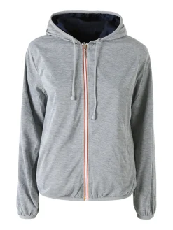 Solada Giacca a vento da donna reversibile con cappuccio e zip - blu scuro