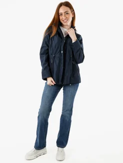 Solada Giacca a vento da donna con cappuccio - blu scuro