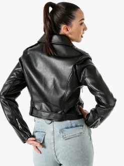 Solada Giacca biker da donna in ecopelle - nero