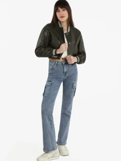 Solada Giacca bomber in ecopelle da donna