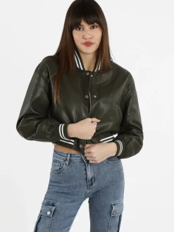 Solada Giacca bomber in ecopelle da donna