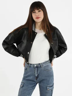 Solada Giacca bomber in ecopelle da donna