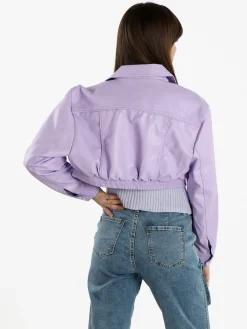 Solada Giacca cropped da donna in ecopelle