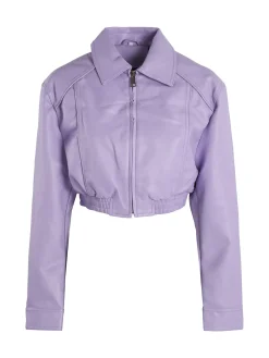 Solada Giacca cropped da donna in ecopelle