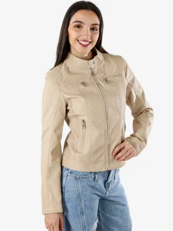 Solada Giacca da donna in ecopelle - beige