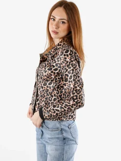 Solada Giacca donna animalier con bottoni - multicolore
