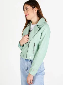 Solada Giacca donna biker in ecopelle