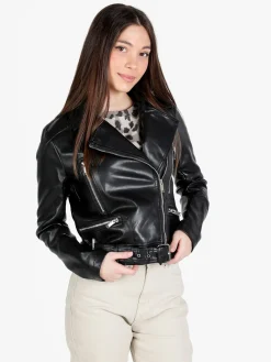 Solada Giacca donna biker in ecopelle