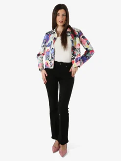 Solada Giacca donna con stampa colorata e bottoni - rosa