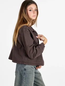 Solada Giacca donna in cotone con bottoni - moro