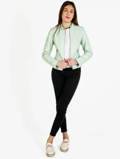 Solada Giacca donna in ecopelle con zip