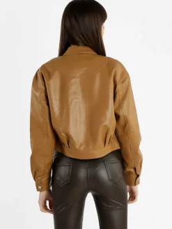 Solada Giacca donna in ecopelle con bottoni