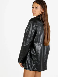 Solada Giacca donna in ecopelle - nero