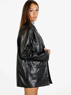 Solada Giacca donna in ecopelle - nero
