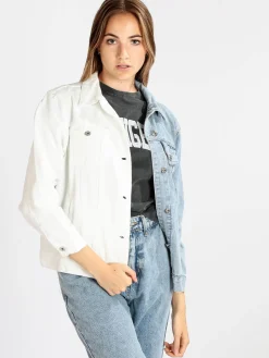 Solada Giacca donna in jeans bicolore
