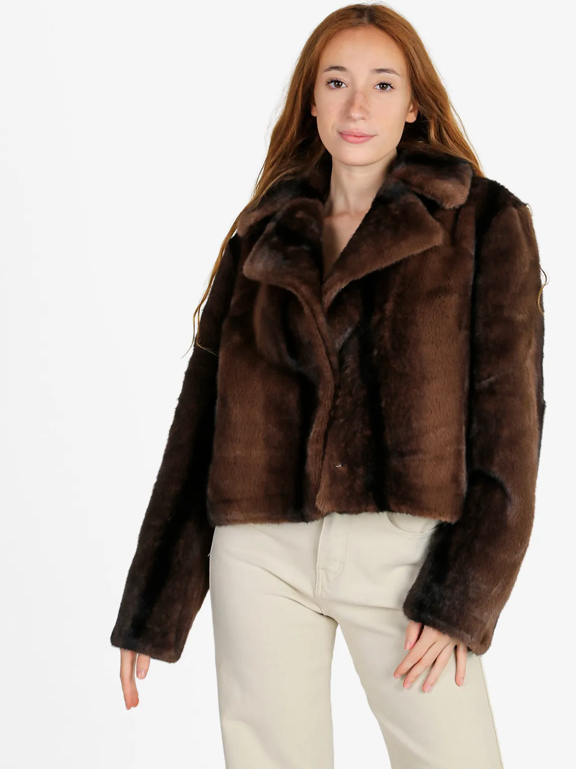 Solada Giacca donna in pelliccia sintetica - moro