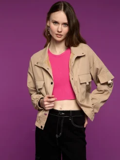 Solada Giacca donna oversize con bottoni e tasche